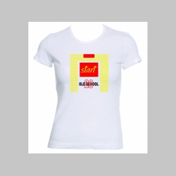 Start " startky " biele dámske tričko 100%bavlna značka Fruit of The Loom